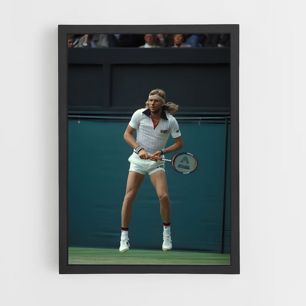 Poster Bjorn borg athlétique – affiche Tennis (vue 2)